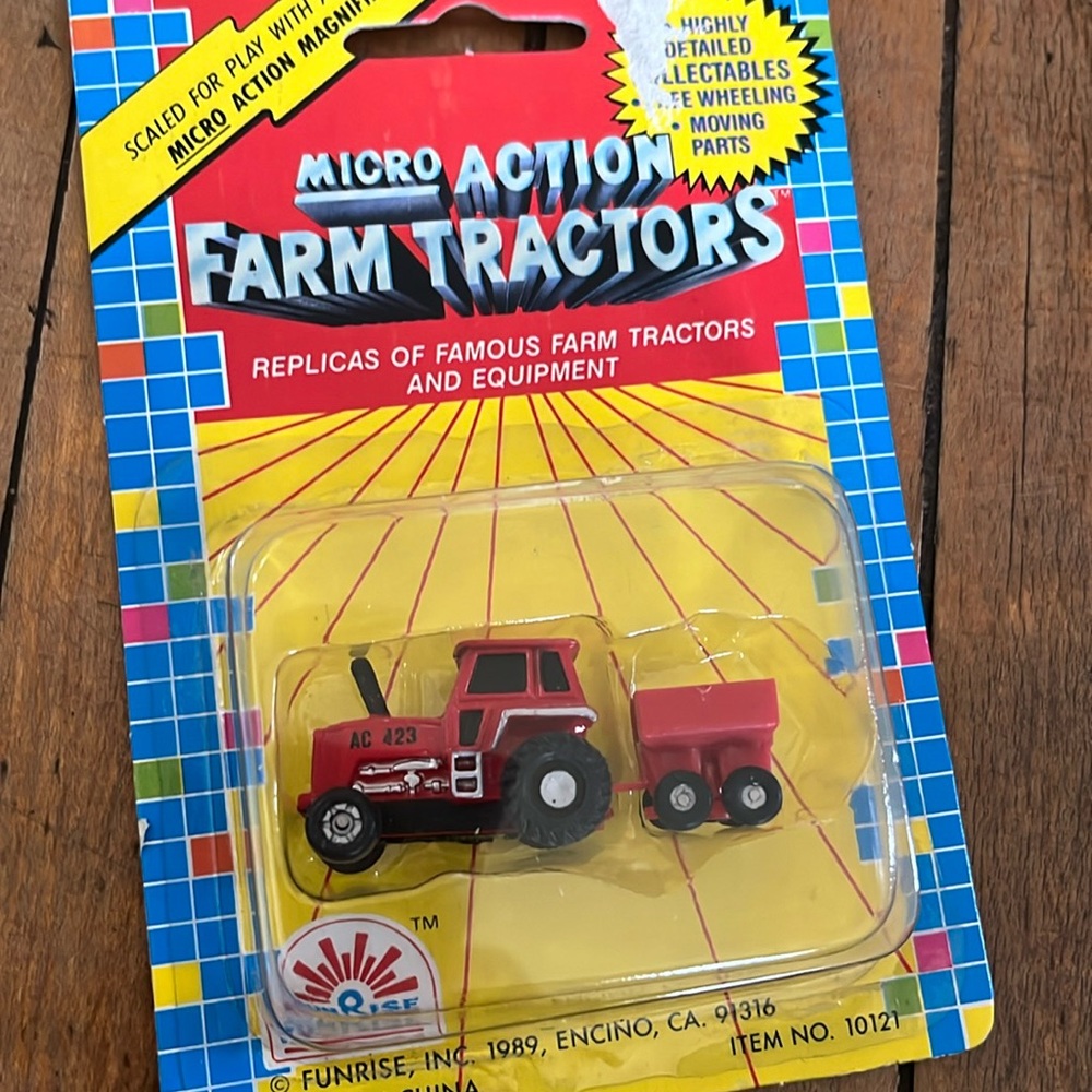 Vintage FunRise Micro action farm tractor & wagon